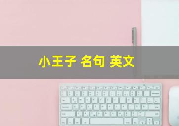 小王子 名句 英文